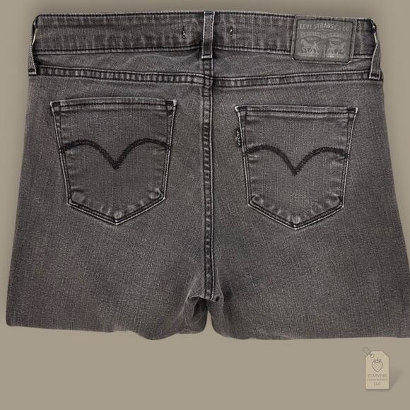 Levi’s 711 Skinny Jeans Women’s Size 28 Black Mid Rise Stretch Denim Pants - Picture 2 of 5